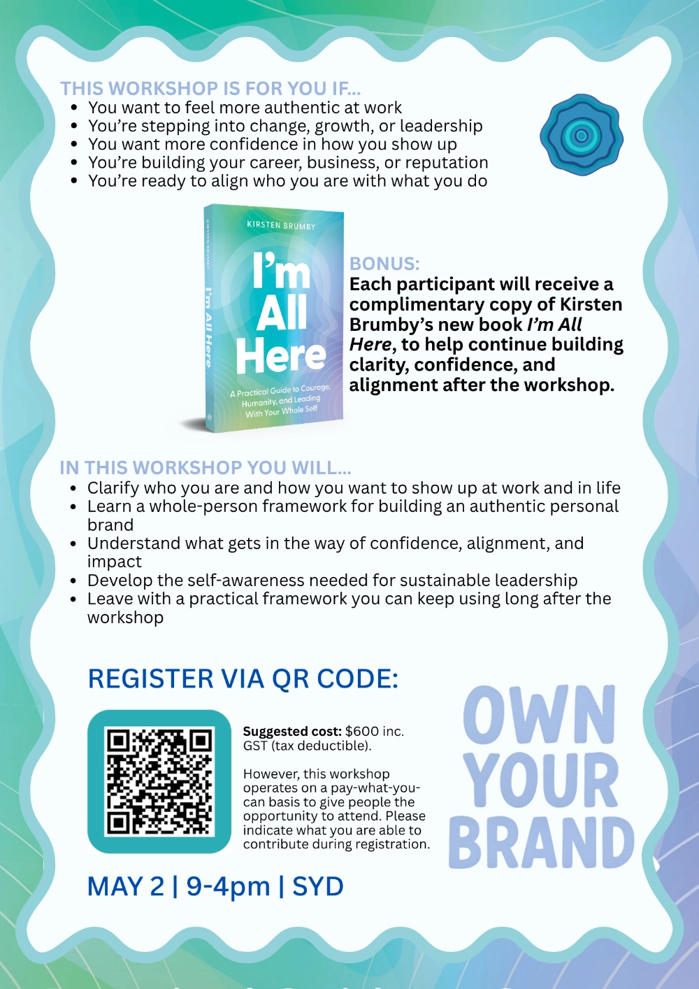 Own Your Brand - Flyer page 2